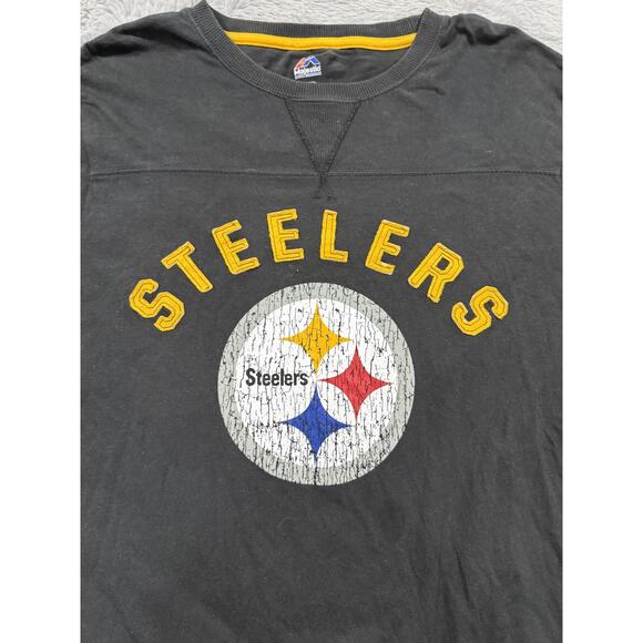 Pittsburgh Steelers Shirt Long Sleeve Mens Medium NFL Football Majestic Tee - Picture 3 of 11